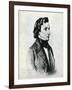 Frederic Chopin - from portrait by Winterhalter, 1847-Franz Xaver Winterhalter-Framed Giclee Print