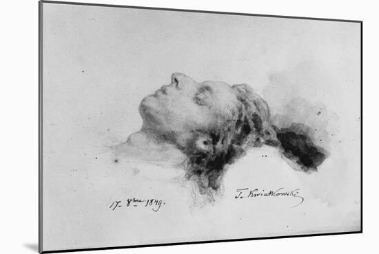 Frederic Chopin on His Deathbed, 17th October 1849-Antar Teofil Kwiatowski-Mounted Giclee Print