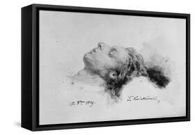 Frederic Chopin on His Deathbed, 17th October 1849-Antar Teofil Kwiatowski-Framed Stretched Canvas
