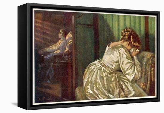 Frederic Chopin Polish Musician at the End of His Life-F. Ullrich-Framed Stretched Canvas