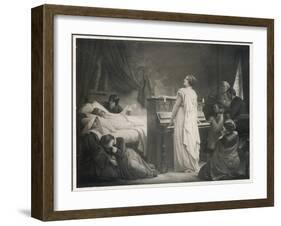 Frederic Chopin Polish Musician on His Deathbed-null-Framed Art Print