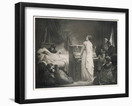 Frederic Chopin Polish Musician on His Deathbed-null-Framed Art Print