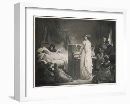 Frederic Chopin Polish Musician on His Deathbed-null-Framed Art Print