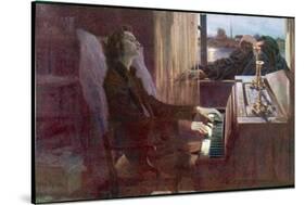 Frederic Chopin Polish Musician the Last Notes-null-Stretched Canvas