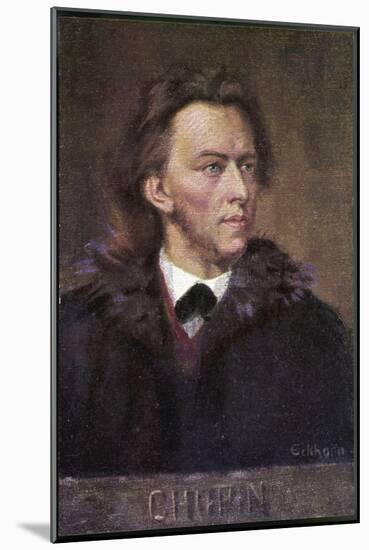 Frederic Chopin Polish Musician-Leo B. Eichhorn-Mounted Art Print