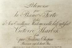 Title Page for Polonese, Piano Score, 1817-Frederic Chopin-Giclee Print