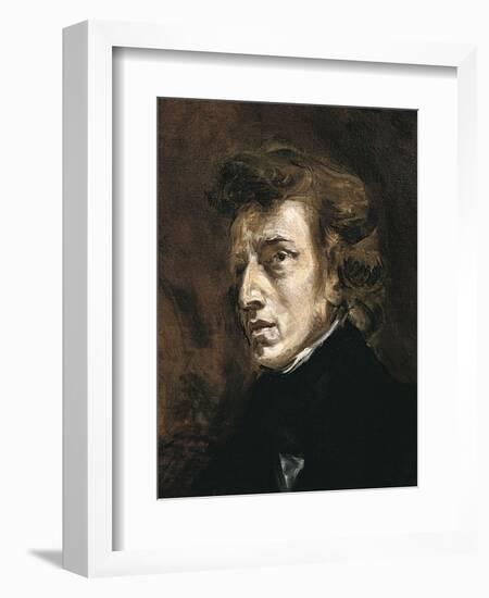 Frédéric Chopin-Eugene Delacroix-Framed Art Print