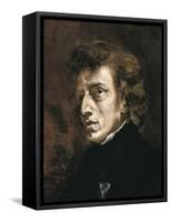 Frédéric Chopin-Eugene Delacroix-Framed Stretched Canvas