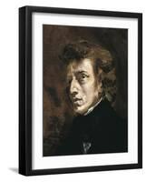 Frédéric Chopin-Eugene Delacroix-Framed Art Print