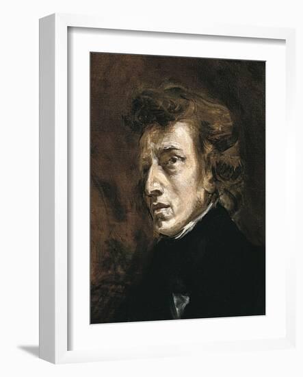 Frédéric Chopin-Eugene Delacroix-Framed Art Print