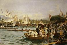 A Regatta, Geneva-Frederic Dufaux-Laminated Giclee Print