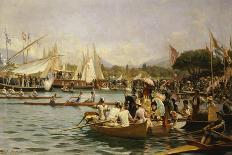 A Regatta, Geneva-Frederic Dufaux-Laminated Giclee Print