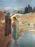 The Baptism of Christ in the Waters of the Jordan, 1917-Frederic Montenard-Stretched Canvas