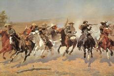 United States Cavalrymen Mounting During the Fighting Against Native Americans-Frederic Sackrider Remington-Art Print