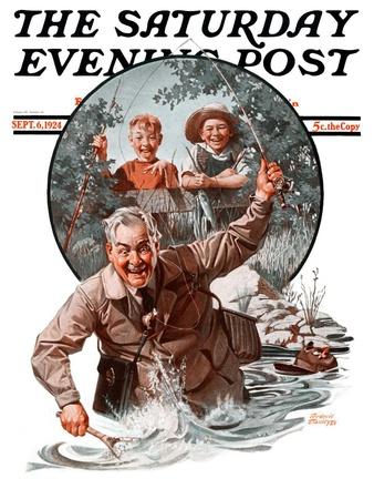 "Fisherman and Boys," Saturday Evening Post Cover, September 6, 1924