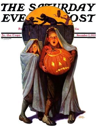 "Halloween Scare," Saturday Evening Post Cover, November 2, 1935