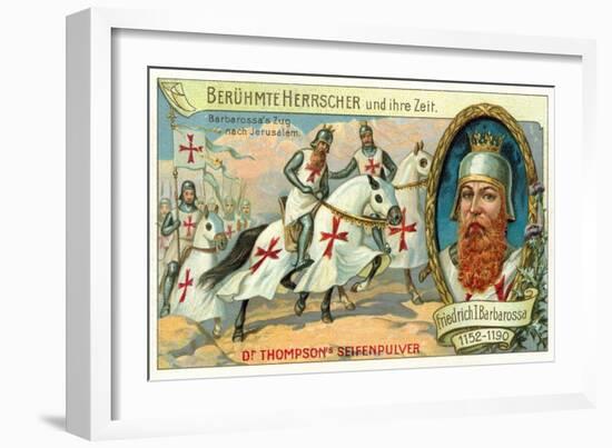 Frederick Barbarossa's Journey to Jerusalem, 3rd Crusade, 1189-1190-null-Framed Giclee Print