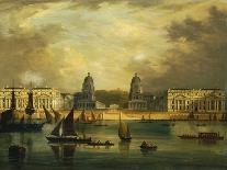 Fire at Custom House, London, 1814-Frederick Calvert-Giclee Print