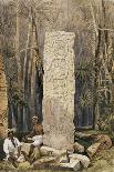 Archaeologists Catherwood and Stephens Measuring Temple of Tulum, Yucatan, Mexico-Frederick Catherwood-Giclee Print