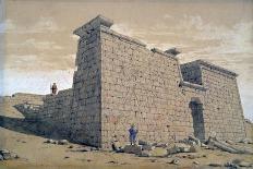 Archaeologists Catherwood and Stephens Measuring Temple of Tulum, Yucatan, Mexico-Frederick Catherwood-Giclee Print