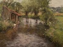 Wash-House on the Banks of the Lunain-Frederick Charles Vipont Ede-Framed Giclee Print