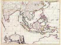 Map of India and the East Indies-Frederick de Wit-Stretched Canvas