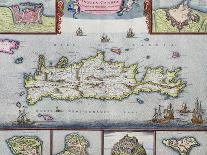 Map of the Island of Candia (Crete) with the Sea Port of Herakleion, circa 1680-Frederick de Wit-Giclee Print