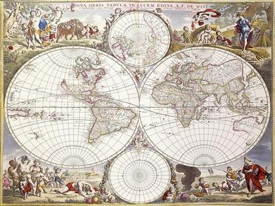 World Map from Atlas Maior, C.1705