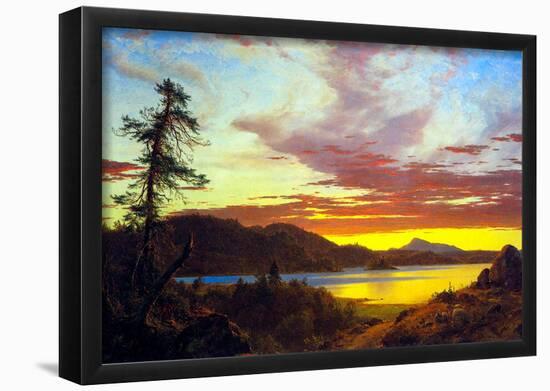 Frederick Edwin Church A Sunset Art Print Poster-null-Framed Poster