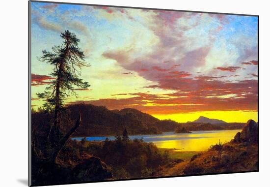 Frederick Edwin Church A Sunset Art Print Poster-null-Mounted Poster
