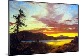 Frederick Edwin Church A Sunset Art Print Poster-null-Mounted Poster