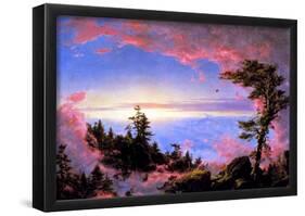 Frederick Edwin Church Above The Clouds At Sunrise Art Print Poster-null-Framed Poster