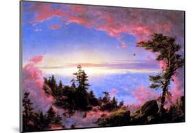 Frederick Edwin Church Above The Clouds At Sunrise Art Print Poster-null-Mounted Poster