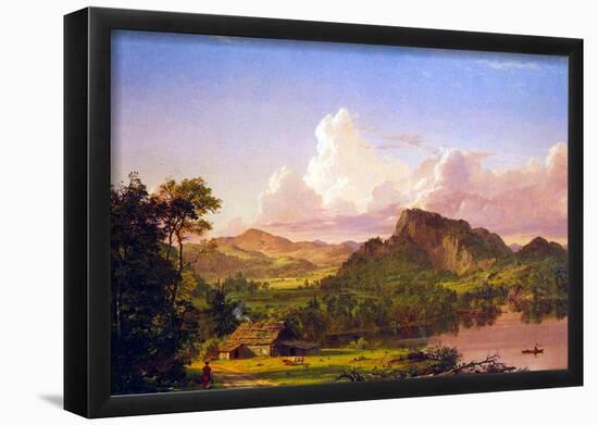 Frederick Edwin Church At Home On The Lake Art Print Poster-null-Framed Poster