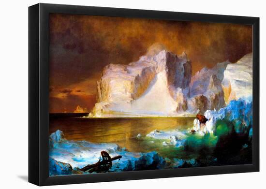 Frederick Edwin Church Iceberg Art Print Poster-null-Framed Poster