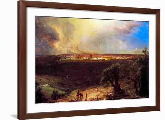 Frederick Edwin Church Jerusalem from the Mount of Olives-null-Framed Art Print