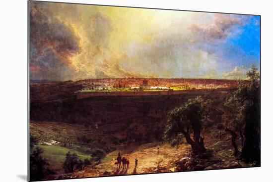 Frederick Edwin Church Jerusalem from the Mount of Olives-null-Mounted Art Print