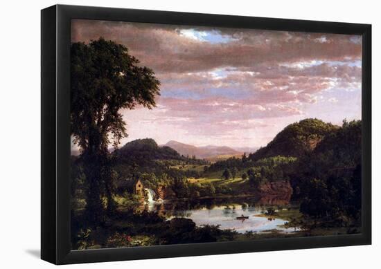 Frederick Edwin Church New England Landscape Art Print Poster-null-Framed Poster