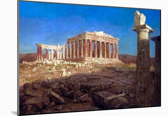 Frederick Edwin Church The Parthenon Art Print Poster-null-Mounted Poster