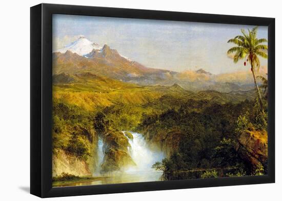 Frederick Edwin Church View of Cotopaxi Ecuador Detail Art Print Poster-null-Framed Poster