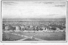 Strand and Cricket Ground, Panorama of Calcutta, India, C1840S-Frederick Fiebig-Stretched Canvas