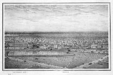 Esplanade Row and Mosque, Panorama of Calcutta, India, C1840S-Frederick Fiebig-Framed Giclee Print