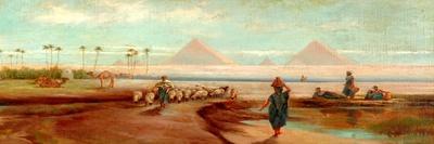 Overflow of the Nile, with the Pyramids-Frederick Goodall-Giclee Print