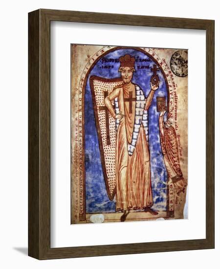 Frederick I Barbarossa (1122-1190). Emperor of the Holy Roman Empire (1152-1190). a Scribe Gives…-null-Framed Giclee Print