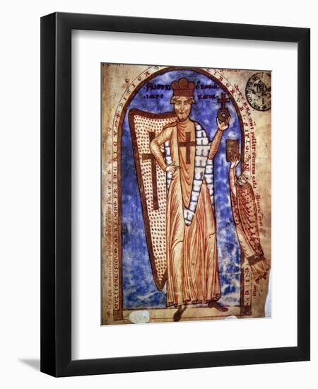 Frederick I Barbarossa (1122-1190). Emperor of the Holy Roman Empire (1152-1190). a Scribe Gives…-null-Framed Giclee Print