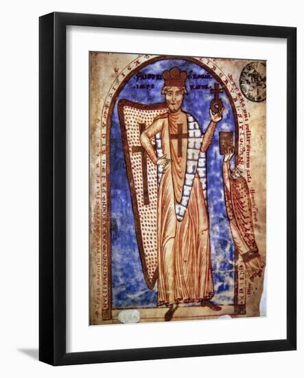 Frederick I Barbarossa (1122-1190). Emperor of the Holy Roman Empire (1152-1190). a Scribe Gives…-null-Framed Giclee Print