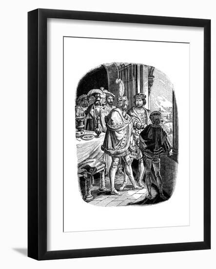 Frederick I' Meal in Heidelberg Castle 1462, 1840-Ludwig Richter-Framed Giclee Print