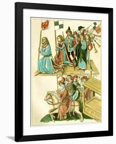 Frederick I Receives Brandenburg, C. 1440-null-Framed Giclee Print