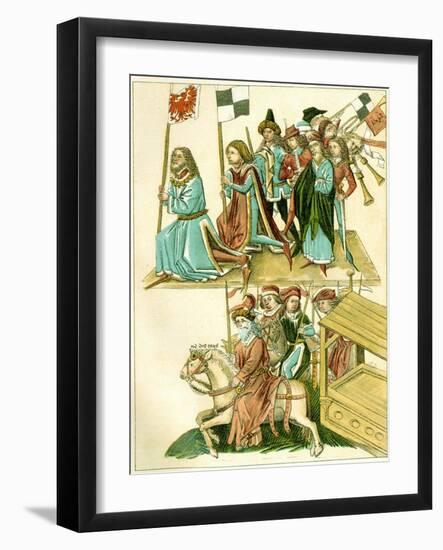Frederick I Receives Brandenburg, C. 1440-null-Framed Giclee Print