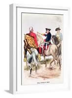 Frederick II (1712-86) the Great, Illustration from "Frederic De Prusse" by E. Lange-Eduard Kretzschmar-Framed Giclee Print